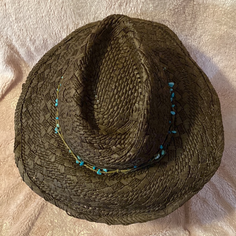 Brown color Tropical Trends brand summer Western style hat, in good condition - Picture 6 of 13